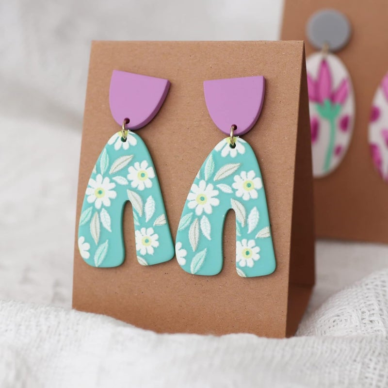 Temlum 50 Pcs Standing Earring Display Cards, Earring Cards for Selling Earring Holder Cards Packaging for Small Business Jewelry Supplies - Image 3